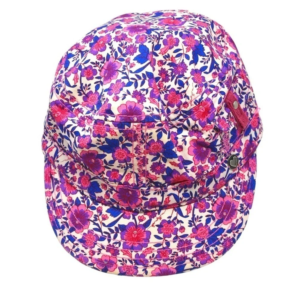 Millymook Girls Mao‎ Cap - Isla Pink Floral OSFM